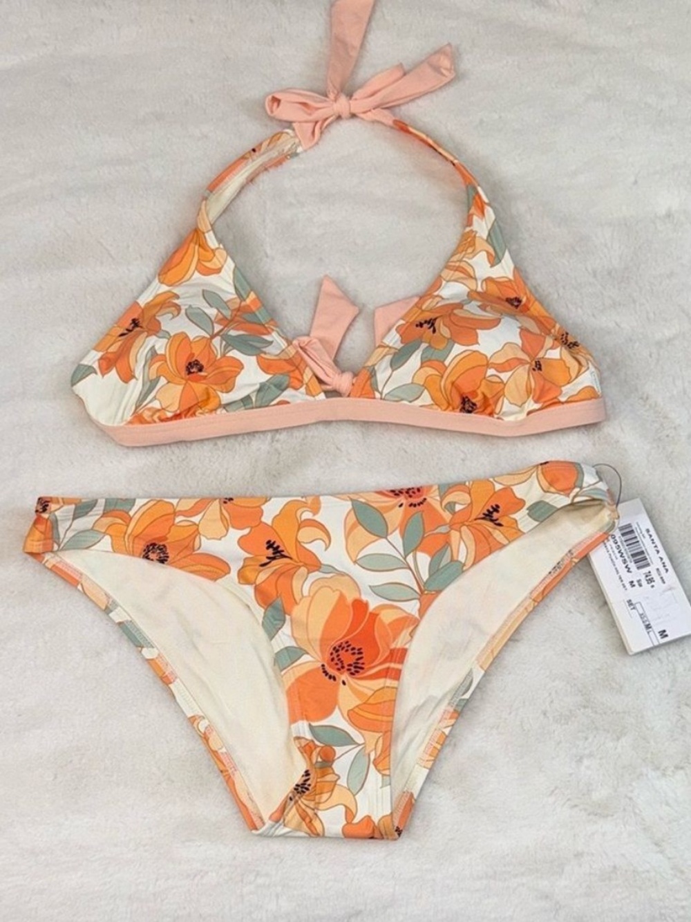 NWT Rip Curl Papaya Punch Halter Top and Medium Bottom Set